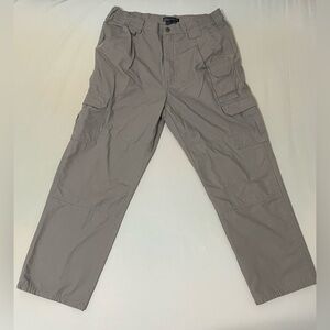 511 Tactical Pants Men's 34x30 Gray Canvas Cargo Double Knee Style‎ 74251
